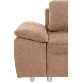 sit&more Ecksofa SIT & MORE "Labene L-Form", braun (nuss), B:270cm H:82cm T:90cm, Struktur fein (95% Polyester, 5% Polyamid);Luxus-Microfaser ALTARA NUBUCK (100% Polyester);Kunstleder SOFTLUX / Struktur (100% Polyester);Struktur (100% Polyester);Flachgewebe (95%