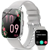 Fitoncloud Smartwatch Damen Herren, 2.01 Zoll Smartwatch Damen mit Telefonfunktion, Fitnessuhr Damen mit Schlafmonitor, Menstruationszyklus, wasserdichte Sportuhr für iOS Android