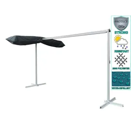 Quick Star Schutzhülle Premium für Standmarkisen Terrassenüberdachung Dubai 200 x 100 x 15 cm Grau