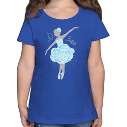 Shirtracer T-Shirt Ballerina – grau/blau Kinder Sport Kleidung blau 164 (14/15 Jahre)