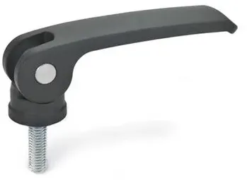 Exzenterspanner, Hebel Zink-Druckguss, Auflagescheibe Kunststoff, mit Schraube (927-82-M6-35-B-B)