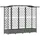 vidaXL Hochbeet mit Rankgitter und Dach 203,5 x 40 x 123 cm Hellgrau