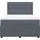 vidaXL Boxspringbett mit Matratze Dunkelgrau 140x200 cm Samt