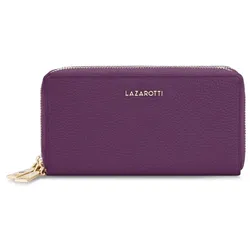 Lazarotti Bologna Leather Geldbörse RFID Schutz Leder 20 cm  lila