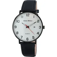 Alain Miller Herrenuhr mit Band aus Kunstleder