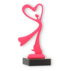 Pokal Kunststofffigur Modern Dance pink auf schwarzem Marmorsockel 17,5cm