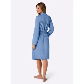 Witt Weiden Bademantel in himmelblau-meliert | Gr.: 40/42,