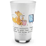 Mr. & Mrs. Panda Glas Filme gucken - Geschenk, Latte Macchiato, Filmabend, Kino, Cappuccino Glas, TV, Cappuccino Tasse, Sport, Gewinn,