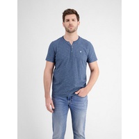 LERROS Henleyshirt »LERROS Serafino mit feinen Linien STORM Blue - S