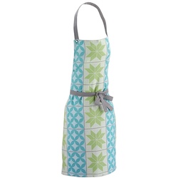 Schürze Carla 100%Baumwolle pastellgrün Blume 80,0x67,0cm