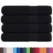 vidaXL Saunatücher 80 x 200 cm schwarz 4 St.