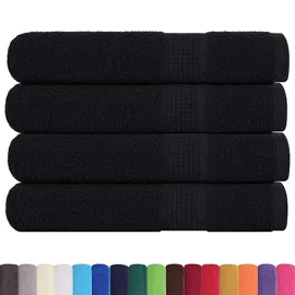 vidaXL Saunatücher 80 x 200 cm schwarz 4 St.