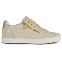 GEOX D BLOMIEE E Sneaker, Off White/LT Gold, 38