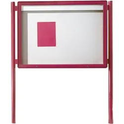 Aluvitrine Modell W9, Stahl weiß