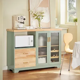 SoBuy Geräteumbauschrank mit Glastür 120 x 90 x 40 cm Grün