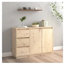 vidaXL Sideboard 111x34x75 cm Massivholz Kiefer
