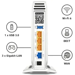AVM FRITZ!Box 4060 WLAN-Router Gigabit Ethernet Tri-Band (2,4 GHz / 5 GHz / 5 GHz) Weiß
