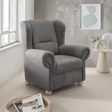 Home Affaire Ohrensessel Torello Polyester 92 x 102 x 89 cm Grau/Braun