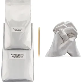 Navaris 3D Abformset Gips Familie Hände Handabdruck Fußabdruck weiß