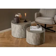Actona Dice Couchtisch-Set grau MDF 58 x 40 cm