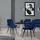 ML-Design Esszimmerstuhl Samt dunkelblau 6er Set