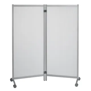 Paperflow Trennwand, transparent 76,0 x 160,0 cm mit Rollen