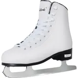 Nattork Weiße Eiskunstlaufschuhe Excellence Edelstahlkufen, Eiskunstlauf mit verbesserter Stützkraft, Leistung und ultimativem Komfort für Damen und Herren