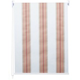 MCW Rollo MCW-D52, Fensterrollo Seitenzugrollo Jalousie, Sonnenschutz Verdunkelung blickdicht 120x160cm ~ weiß/rot/beige