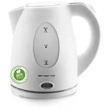 Emerio Wasserkocher 1,3 Liter für Reise/Camping/Büro mit 2200 Watt, BPA frei, Abschaltautomatik mit Trockenschutz, 360° Basis, inkl. Kalkfilter, Weiß, WK-106468.13