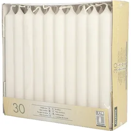Papstar Tafelkerzen 30 St. Ø 2,1 cm 19,6 cm weiß