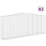 vidaXL Gabionen mit Hochbogen 400 x 50 x 160/180 cm