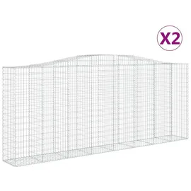 vidaXL Gabionen mit Hochbogen 400 x 50 x 160/180 cm