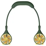 Wiederaufladbarer Nackenventilator Über Usb, Niedlich, Tragbar, Einziehbar, Universell Und Verstellbar, Ideal Für Outdoor-sport Und Reisen (grün).