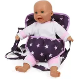 Bayer Chic 2000 Puppentragegurt für Baby-Puppen, Puppentrage, Puppenzubehör, Stars lila