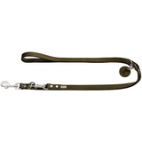 Hunter Verstellbare Hundeführleine, Leder, schlicht, strapazierfähig, geschmeidig, 2.0 x 200 cm, oliv