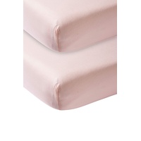 Meyco Baby Spannbettlaken Juniorbett - Uni Light Pink - 70x140/150cm - 2er Pack