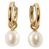 Boccia Titanium Boccia 05068-02 Damen-Creolen Titan Goldfarben mit Perle