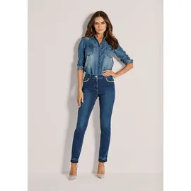 Madeleine Slim Fit Jeans mit Kettendetails in darkblue | Gr.: 22