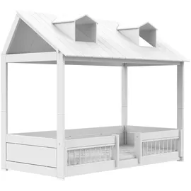 Lifetime Hausbett Beach House 211 x 179 x 114 cm Kiefer massiv weiß