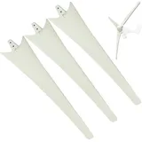 ZHOZHUT 3 Klingen Windturbinenblätter 550mm-900mm Weiß Windgenerator Windturbinenblätter, Hochfeste Nylonfaser Windmühlenzubehör, Horizontalachsige Windturbinenflügel, 600mm