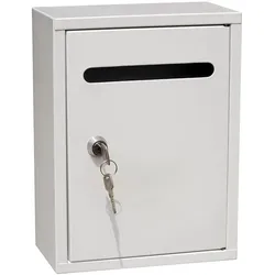 EDM Stahlbriefkasten Modell Linear Weiß