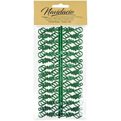 60 Stück Weihnachtskugeln Haken `Metallic Grüner Tannenbaum` Aufhänger