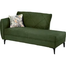 Jockenhöfer Recamiere JOCKENHÖFER GRUPPE "Novara", grün (dunkelgrün), B:165cm H:86cm T:85cm, Korpus: 100% Polyester;Zierkissen: 70% Polyester, 30% Baumwolle, Sofas, Recamiere, Steppung, Rauten-Biesennähte, Sitzkomfort, frei im Raum stellbar