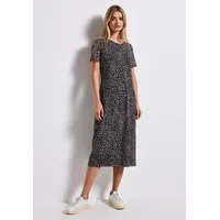 STREET ONE Meshkleid mit All-Over Print schwarz