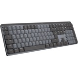 Logitech MX Mechanische kabellose beleuchtete Performance-Tastatur, Lineare Tasten, Hintergrundbeleuchtung, Bluetooth, USB-C, macOS, Windows, Linux, iOS, Android, Metall, Deutsches QWERTZ - Grau