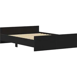 vidaXL Bettgestell ohne Matratze Schwarz Eichen-Optik 120x200 cm