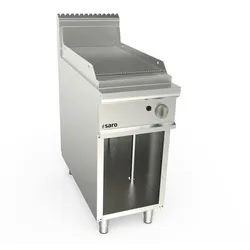 SARO Gasgriddleplatte 400mm breit Standgerät gerillt LQ