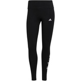 Logo High Waist Leggings Black White XS