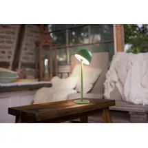 OTTO home Tischleuchte Akku Tischlampe Gerrin Indoor Outdoor, magnetischer Flaschenaufsatz, Dimmfunktion, Memoryfunktion, LED fest integriert, Warmweiß, Pilzlampe Flaschenaufsatz, Regulierung der Lichtstärke, Pilz, Lampe grün