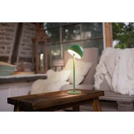 OTTO home Tischleuchte Akku Tischlampe Gerrin Indoor Outdoor, magnetischer Flaschenaufsatz, Dimmfunktion, Memoryfunktion, LED fest integriert, Warmweiß, Pilzlampe Flaschenaufsatz, Regulierung der Lichtstärke, Pilz, Lampe grün
